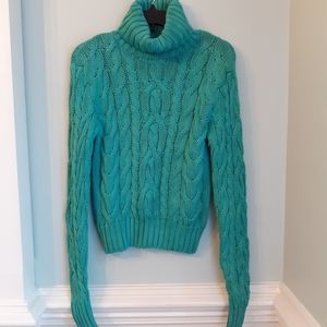 RALPH LAUREN Turquoise Turtleneck Sweater,…
